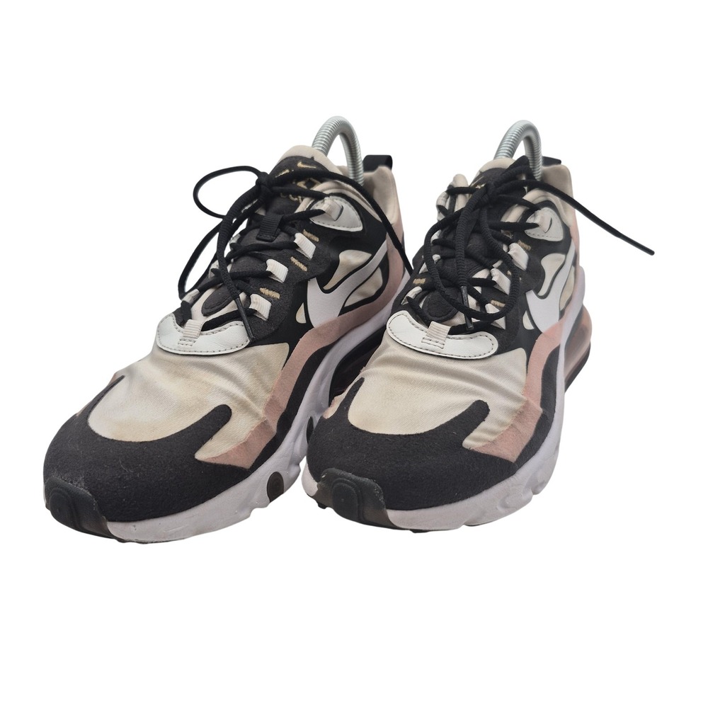 Nike Air Max 270 React Shoes Womens Size 8 Pink Black White AT6174-005 Sneakers